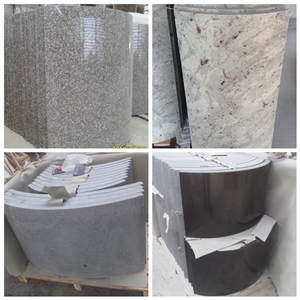 Granite Garden Sculptured Roman Columns, Outdoor Architectural Columns, Exterior Landscaping Stones Column Tops & Bases
