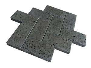 Grey Sawn Lava Stone Rock Tiles & Slabs, Moon Surface Grey Basalt