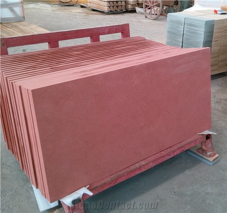 Natural Red Sandstone Slabs & Tiles, China Red Sandstone