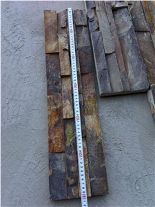 Rusty Stone Veneer,Dark Rusty Decorative Cultured Stone,China Rusty Brown Slate Cultured Stone, Wall Cladding, Stacked Stone Veneer Clearance