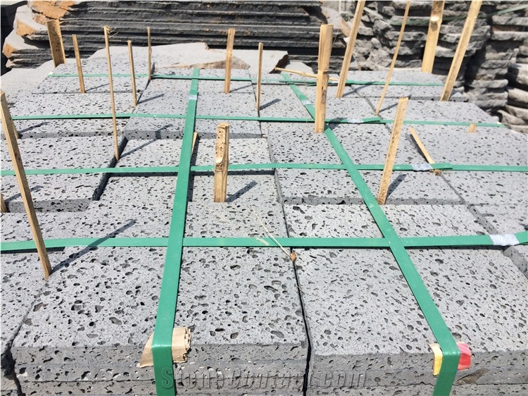 Volcanic Stone Tiles, Grey Lava Stone for Pavement, Lava Stone Grey Basalt Tiles