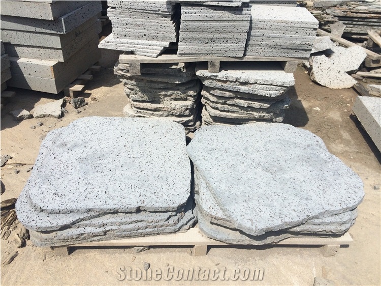 Volcanic Stone Tiles, Grey Lava Stone for Pavement, Lava Stone Grey Basalt Tiles