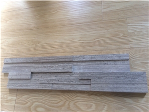 Wood Grey Marble Ledgestone,Grey Wood Culture Marble Stone,Grey Stacked Wall Stone, Wood Grain Grey Marble Cultured Stone