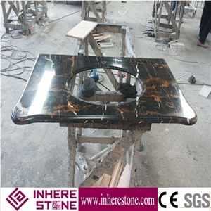 Beautiful China Portoro Gold Marble Countertop, Athens Portoro, Black and Gold Stone for Projects