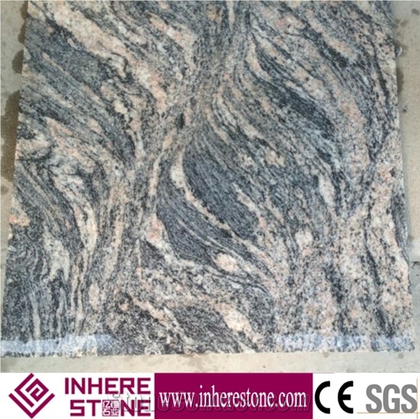 Cheap Price China Juparana Pink Granite Block, Desert Gold Granite Own Quarry, Hebei Desert Flower Gold Granite