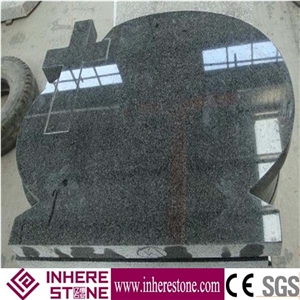 G654 Granite Black Polished Angel Tombstone & Monument Design