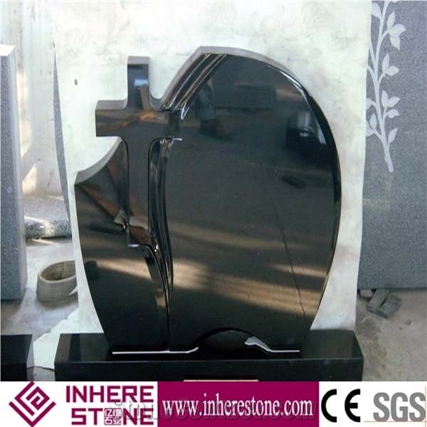 Shanxi Black Granite Cheap Headstones, Granite Monument & Black Tombstone