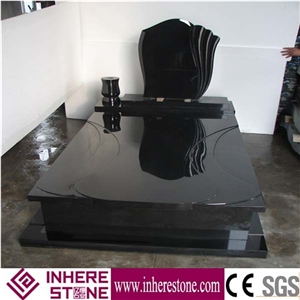 Shanxi Black Granite Granite Monuments, Tombstone, Grave Stone