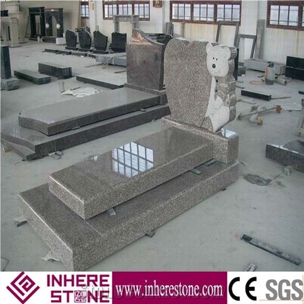 Wholesale Polished G664 Granite Tombstone & Monument, Pink Color Tombstone Design