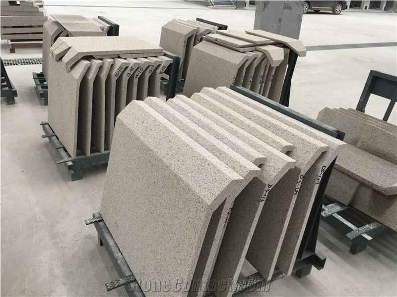 G682 Granite Golden Garnet Granite Building Stone Products, Padang Giallo Yellow Rust Granite Custom Building Ornaments