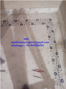 White Marble and Mother Of Pearl Inlays Border