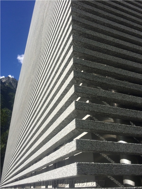 Serizzo Dubino Solar Shading, Stone Solar Shading, Granite Solar Shading, Serizzo Dubino Solar Shading System, Serizzo Dubino Sunscreening System for Facade