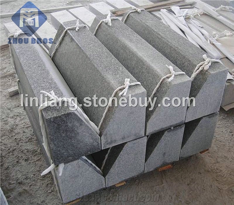 Granite Kerbstone, Chinese Cheap Grey Granite Flamed Curbstone, New G603/G654/G3504/G3503 Light Grey Granite Road Stone, Side Stone