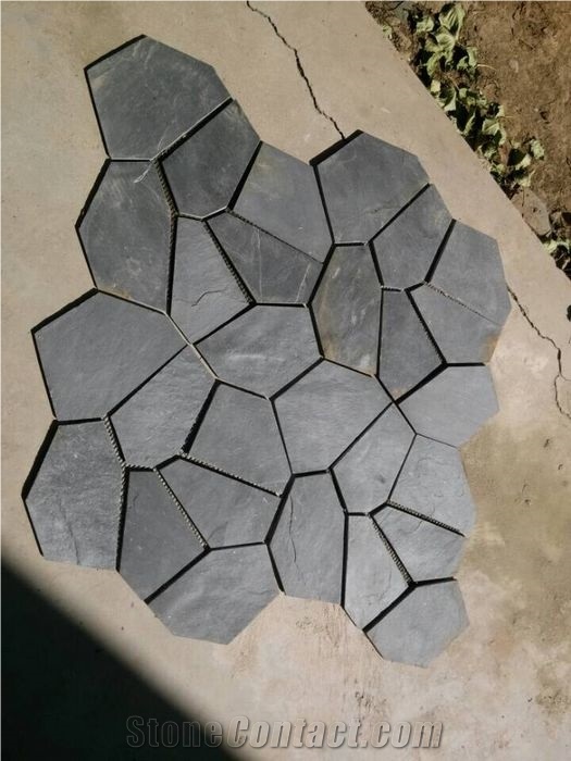 China Black Nero Slate Stacked Stone/Culture Stone /Ledge Stone for Feature Wall Cladding/ Walling Panel/ Loose Stone