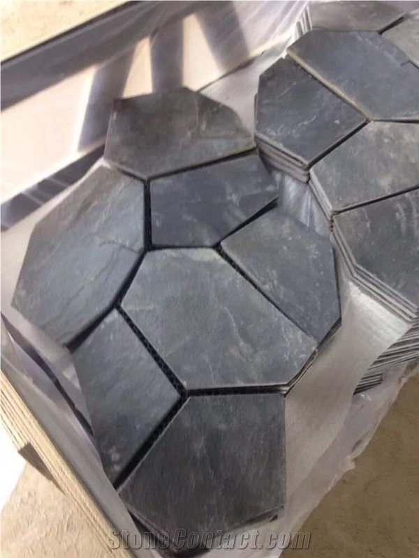 China Black Nero Slate Stacked Stone/Culture Stone /Ledge Stone for Feature Wall Cladding/ Walling Panel/ Loose Stone