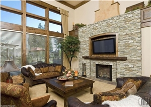 China Dark Rustic Slate Stacked Stone/Culture Stone /Ledge Stone for Feature Wall Cladding/ Walling Panel/ Loose Stone for Fireplace Surround Decoration