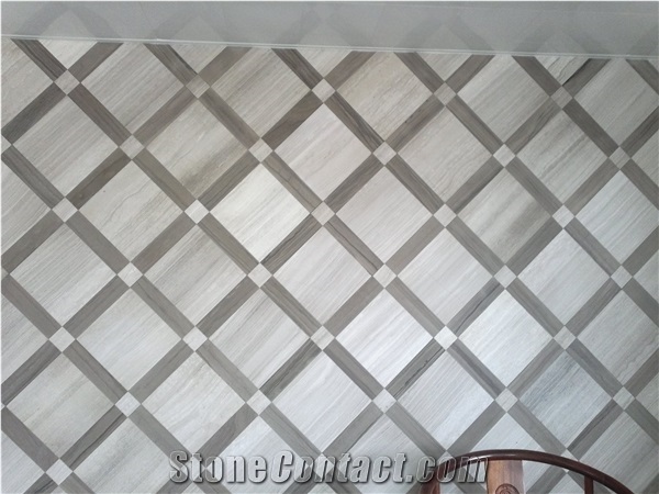China White Wooden Grain Marble Tile for Bathroom Walling / Hotel Flooring Design/ China Bianco Serpentino Classic Marble Tiles Fpr Wall Cladding