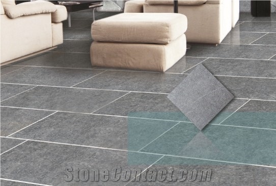 Patio Paving Tiles Shandong Blue Stone Tiles Bluestone Honed Antique Style Slabs / Cut to Size for Floor Paving