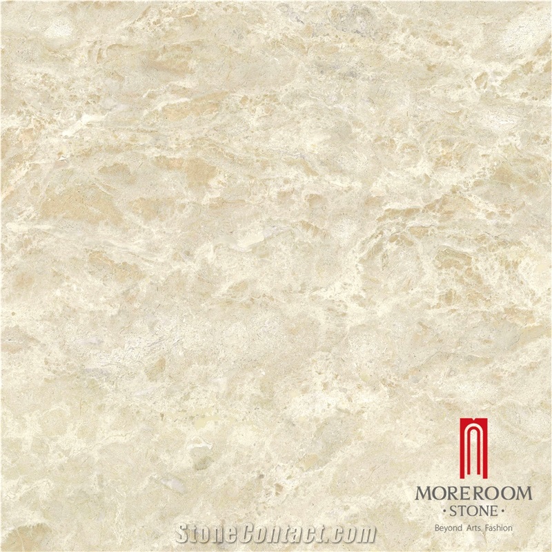 Beige Glossy Glazed Ceramic Wall Tile Marble Look Design