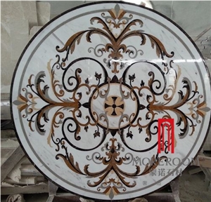 Big Size Marble Medallion Coin with Box Waterjet Medallion Tile Foyer Medallion Floor