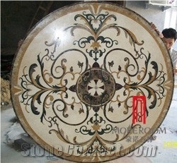 Big Size Marble Medallion Coin with Box Waterjet Medallion Tile Foyer Medallion Floor