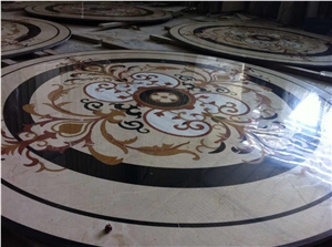 Big Size Marble Medallion Coin with Box Waterjet Medallion Tile Foyer Medallion Floor