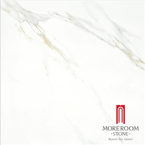 Calacatta Gold Marble Look Porcelain Tile for Wall and Floor Decoration