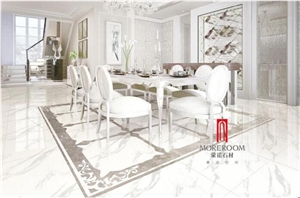 Calacatta White Porcelain Tiles Low Price Ceramic Tiles with Marble Look Porcelain Tile