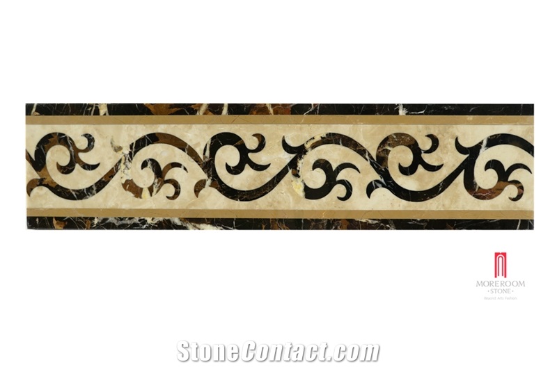 Cappuccino Marble & Portoro Marble Border Hot Sale Design