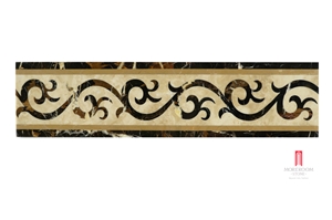 Cappuccino Marble & Portoro Marble Border Hot Sale Design