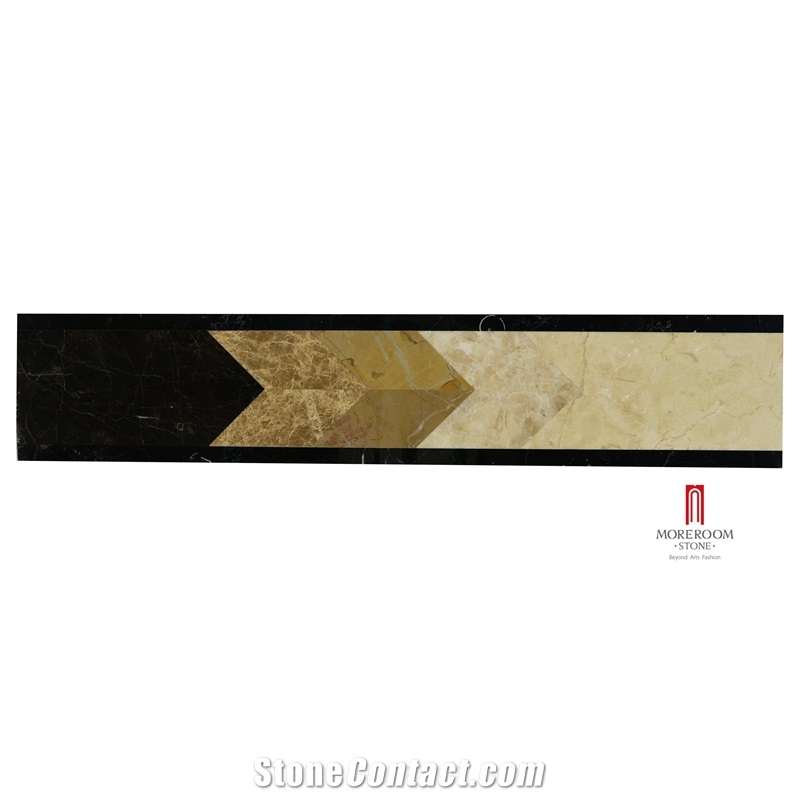 Crema Marfil Thin Laminated Marble Border Design