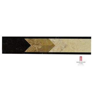 Crema Marfil Thin Laminated Marble Border Design