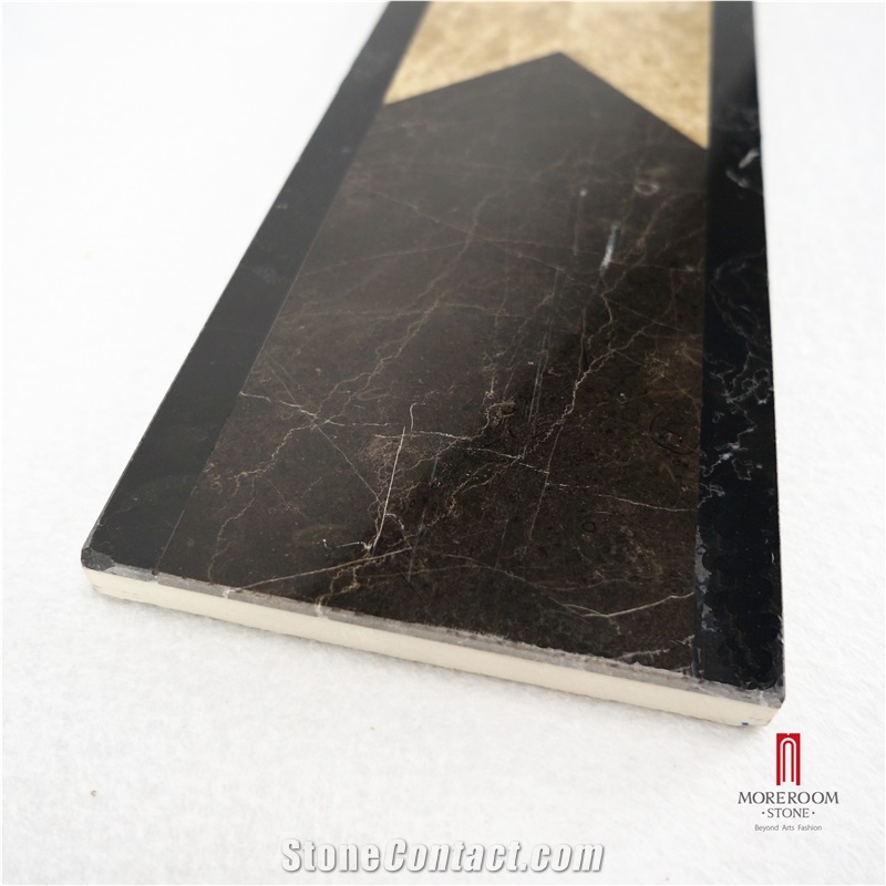 Crema Marfil Thin Laminated Marble Border Design