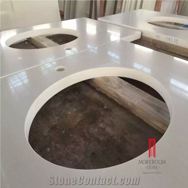 Factory Supply Hot Sale Pure White Quartz Countertop
