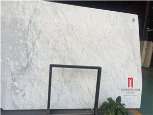 Italy Grade a Bianco Carrara White Marble Kitchen Counter Top Design