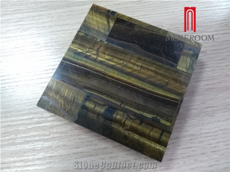 Lightweight Beautiful Wall Designs Handmade Tiger Eyes Gemstone