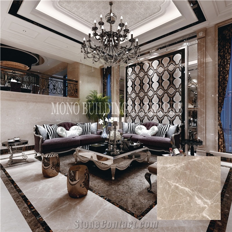 Modern Style Waterjet Polished Surface Ceramic Tile Backsplash