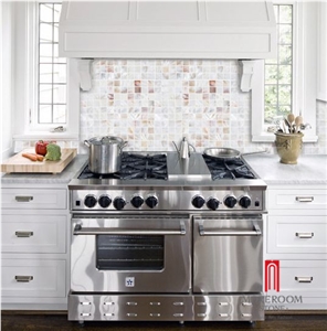 Mother Of Pearl, Mosaic Tile, Marble Mosaic, Shell Mosaic Use on Kitchen
