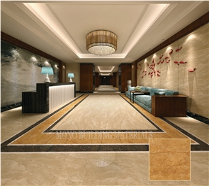 Porcelain Tile Looks Like Gold Imperial Marble for Wall and Floor