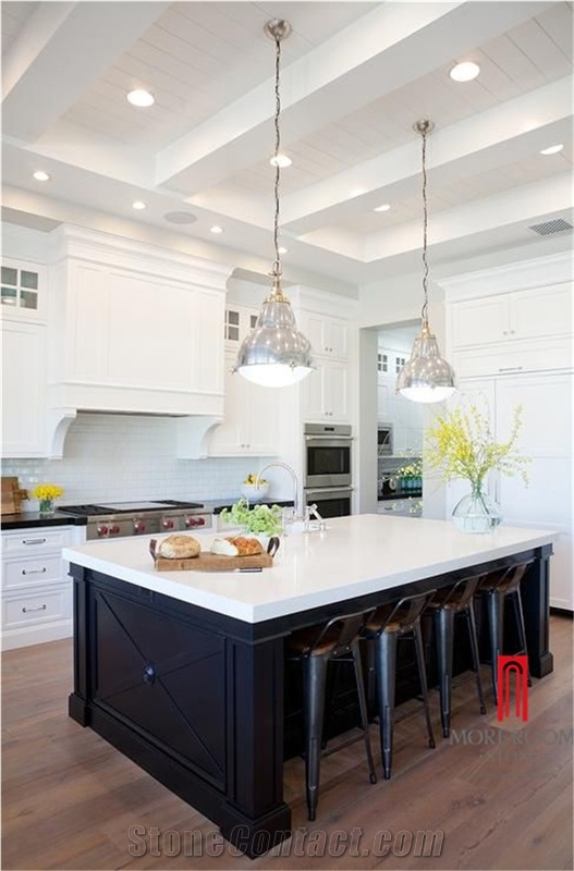 Pure White Quartz Stone Kitchen Countertop Wholesale Price