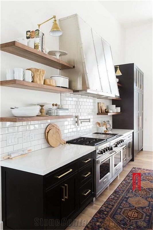 Pure White Quartz Stone Kitchen Countertop Wholesale Price