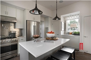 Pure White Quartz Stone Kitchen Countertop Wholesale Price