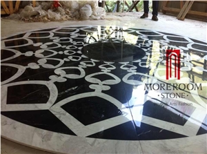 Small Size Coin Medallion & Ceiling Medallion Waterjet Cmposite Medallion Tile