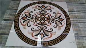 Small Size Coin Medallion & Ceiling Medallion Waterjet Cmposite Medallion Tile