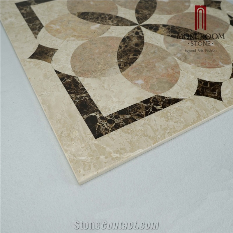 Thin Laminated Ceramic Back Water-Jet Marble Panel