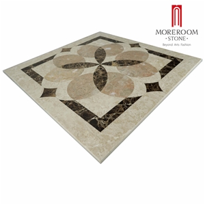Thin Laminated Ceramic Back Water-Jet Marble Panel