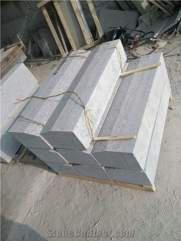 G341 Light Grey Granite Curbstone , China Grey Granite Kerbs