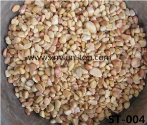 Beige Pebbles& Gravels, Light Yellow Polished Pebbles, Pebble River Stone, Golden Gravels-Small Size for Decoration in Landscaping, Garden, Walkway