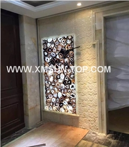 Black Agate Semiprecious Stone Wall Tile/Black Semi Precious Stone Walling/Black Building Stone/Interior Decoration/ Wall Tile for Hotel& Villa