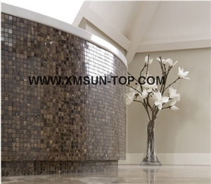 Brown Mable Mosaic Wall Tiles/Natural Stone Mosaic Walling/Mable Mosaic Building Ornaments/Building Stones/Polished Stone/Decorative Stone Mosaic